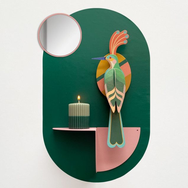 Sticker magnetic decorativ verde pădure, 37x60cm