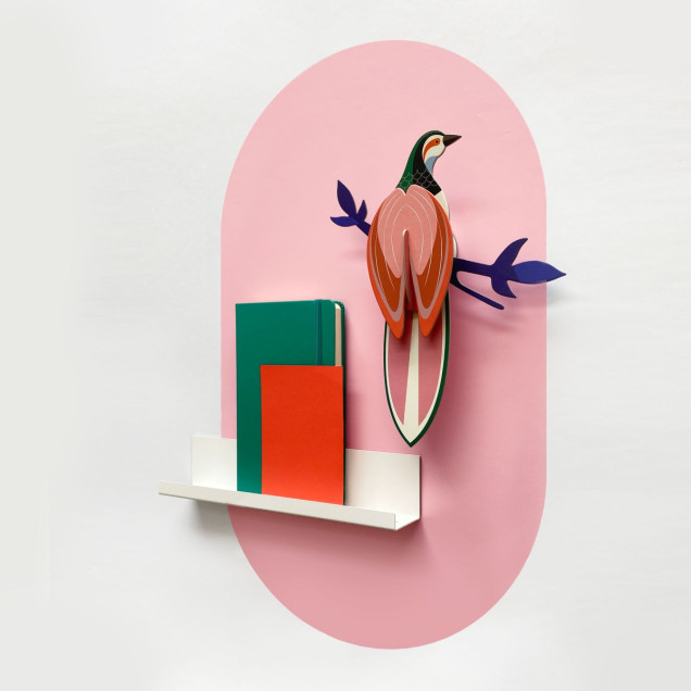 Sticker magnetic roz decorativ, 37x60cm