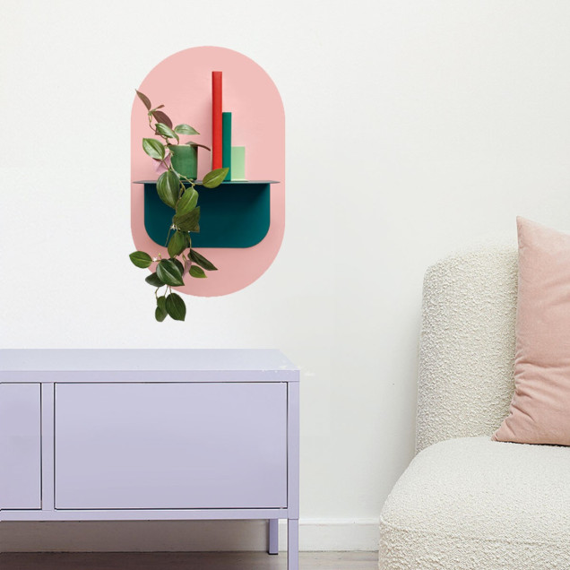Sticker magnetic roz decorativ, 37x60cm