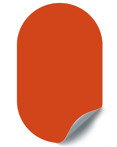 Sticker magnetic roșu, 37x60cm, decorativ.