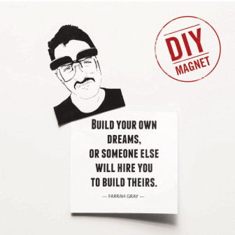 Folie magnetică autoadezivă DIY cu citat motivațional