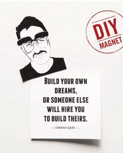 Folie magnetică autoadezivă DIY cu citat motivațional