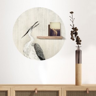 Sticker magnetic, Heron in the rain, 60cm