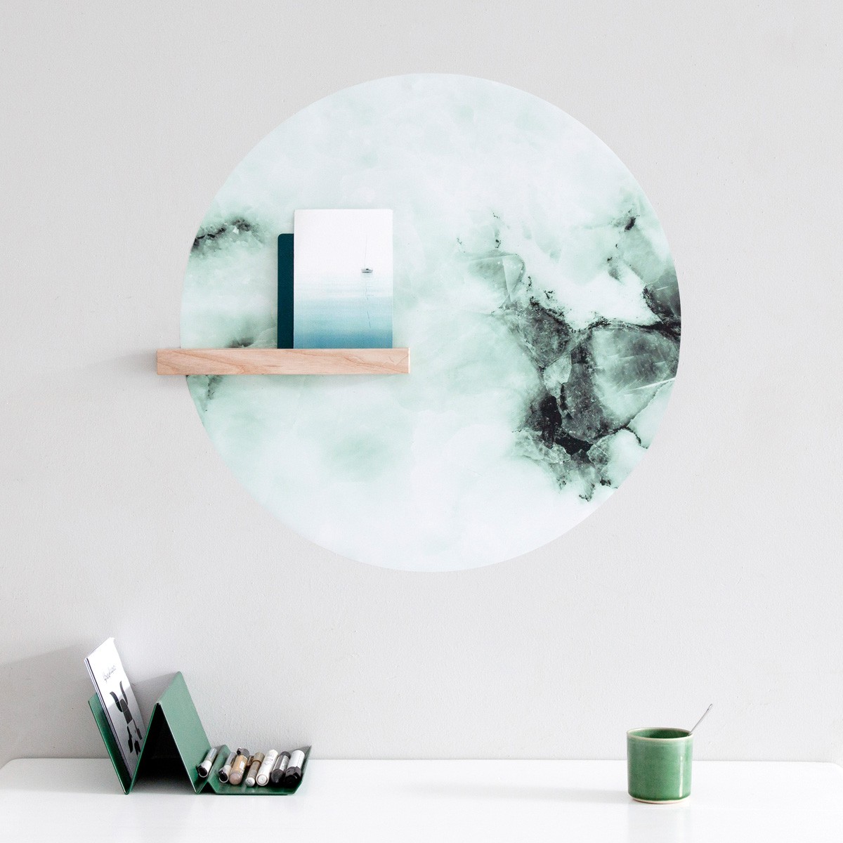 Sticker magnetic, Marble / Emerald, 60cm