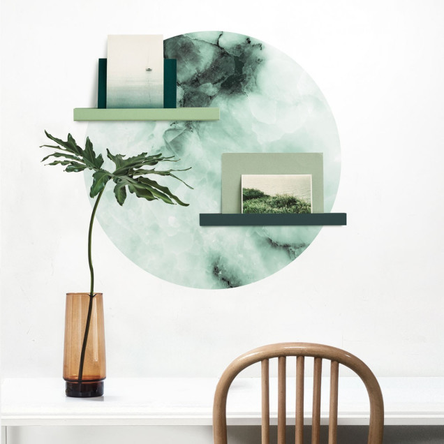 Sticker magnetic decorativ cu aspect de marmură smarald
