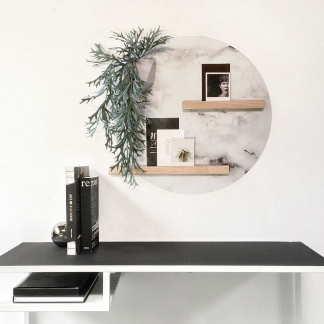 Sticker magnetic decorativ, marmura alba, 60cm