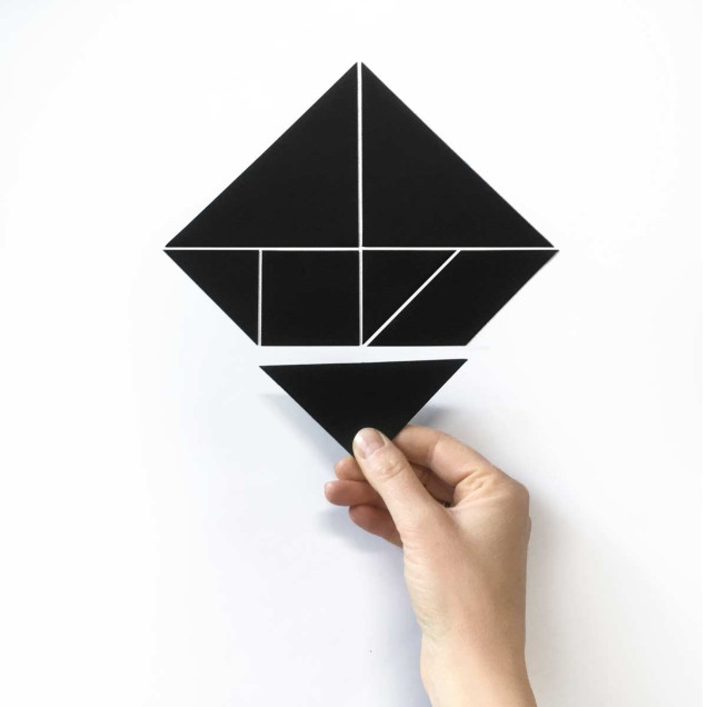 Magneți tangram negru