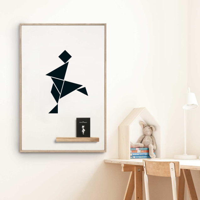 Magneți tangram negru