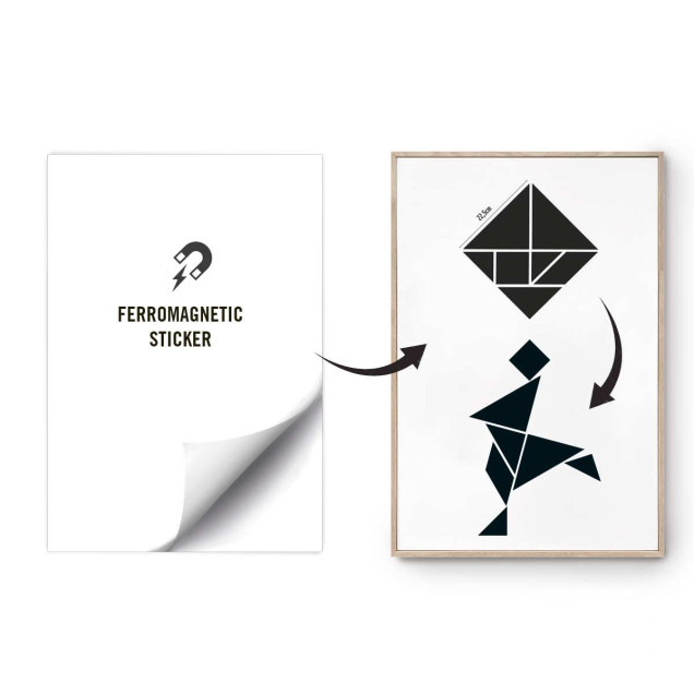 Magneți tangram negru