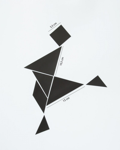 Magneți tangram negru