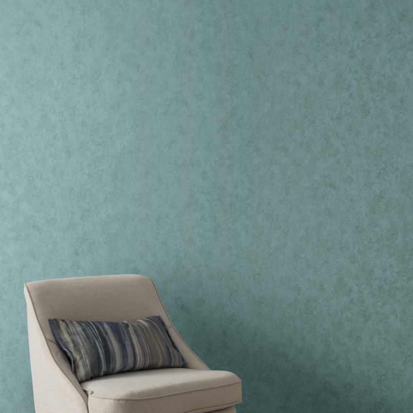 Un wallpaper simplu si elegant, cu textura delicata si o nuanta de verde-azur, perfect pentru a crea o atmosfera relaxanta si contemporana.