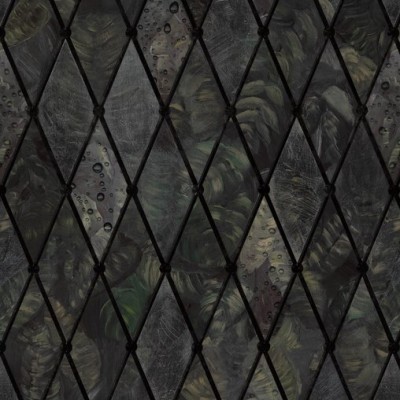Tapet personalizabil Cornwall, Emerald, cu un design clasic și elegant, cu motive geometrice fine, este perfect pentru a crea o atmosferă sofisticată în camera dumneavoastră.