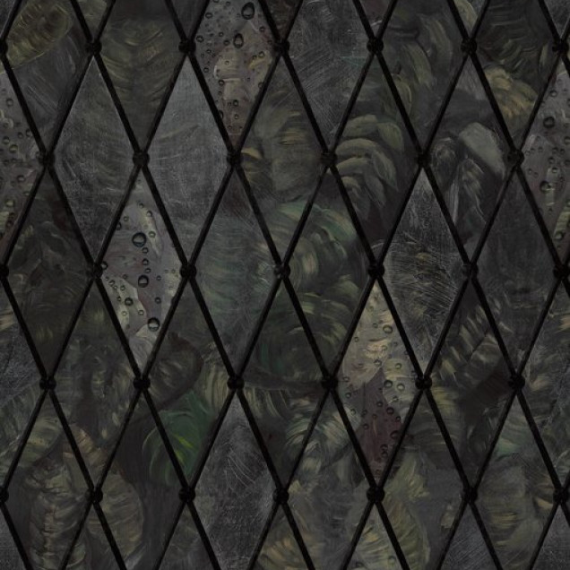 Tapet personalizabil Cornwall, Emerald, cu un design clasic și elegant, cu motive geometrice fine, este perfect pentru a crea o atmosferă sofisticată în camera dumneavoastră.