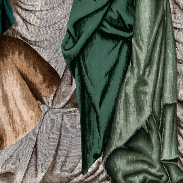 Tapet și Fototapet Coordonne CRD-B00251. Conține culorile: Verde, Verde-Albastru, Maro, Maro Mahon, Gri, Gri Lichian, Gri, Gri Pietricică, Fildeș, Fildeș Deschis