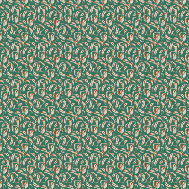 Tapet Moroccan Branches Turquoise, design modern cu ramuri exotice, turcoaz