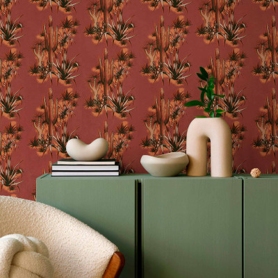 Grand Canyon, tapet cu design modern si elegant, cu nuante de coral, perfect pentru living sau dormitor