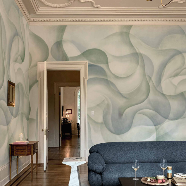 Tapet lavabil My Cave, Emerald, Coordonne - design abstract în nuanțe de smarald