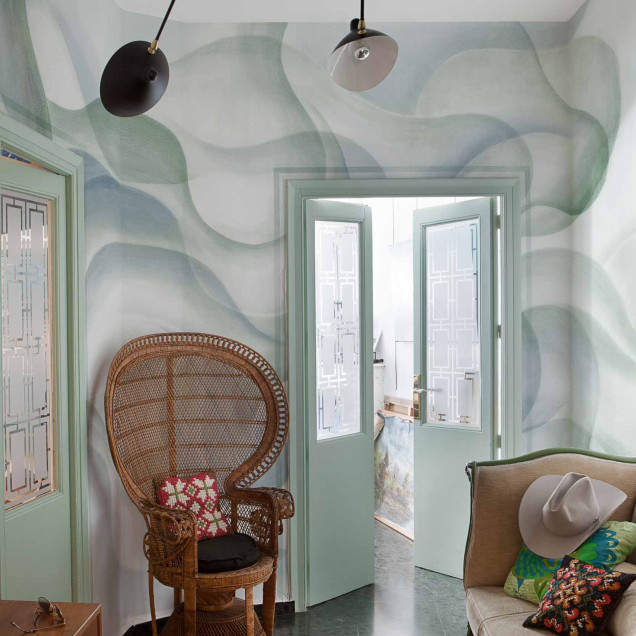 Tapet lavabil My Cave, Emerald, Coordonne - design abstract în nuanțe de smarald