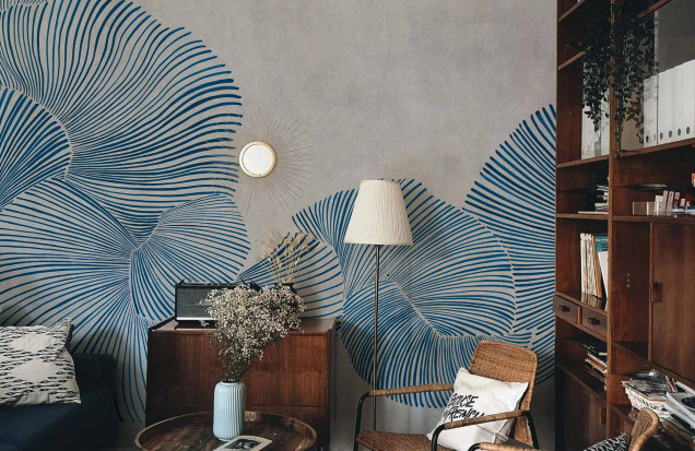 Tapet Decorativ Albastru | Design Interior Modern
