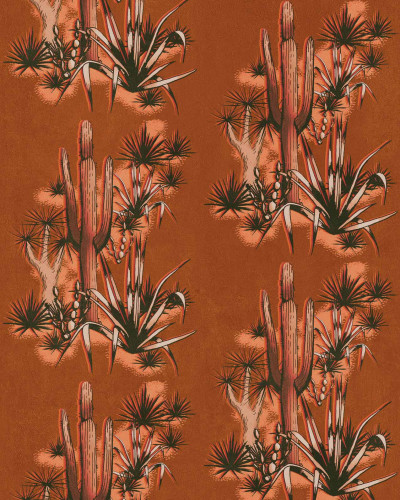 Tapet lavabil cu design cu cactuși Grand Canyon, Clay