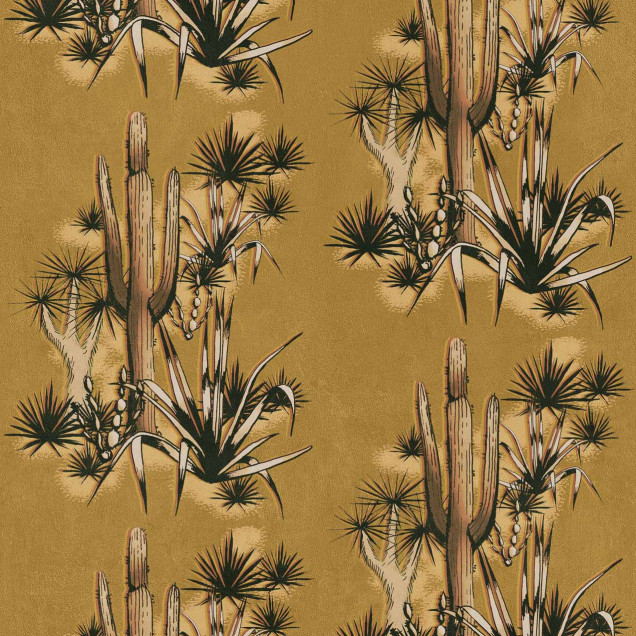 Tapet cu design modern si vibrant cu cactusi