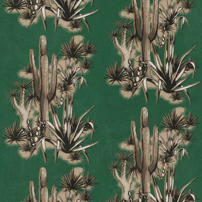 Tapet Grand Canyon cu model de cactuși, verde