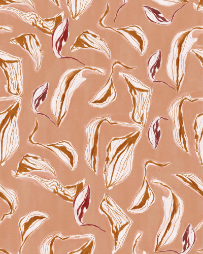 Tapet lavabil Moroccan Branches, cu design modern, in nuante de roz pal.