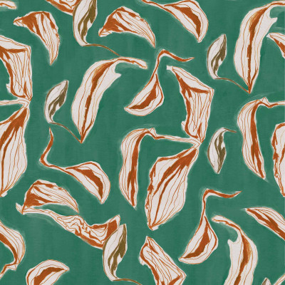 Tapet Moroccan Branches Turquoise, design modern cu ramuri exotice, turcoaz