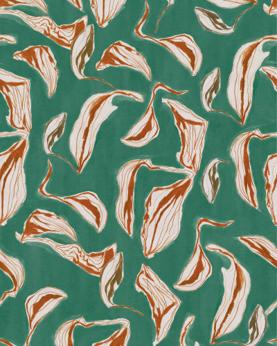 Moroccan Branches, Turquoise, Coordonne 5mp / rola