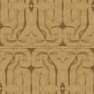 Tapet lavabil cu design abstract în nuanțe de curry
