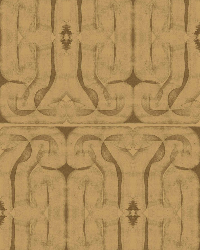 Tapet lavabil cu design abstract în nuanțe de curry