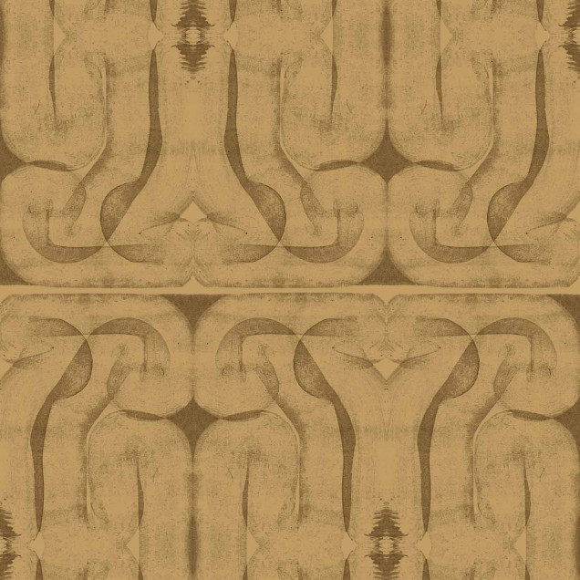Tapet lavabil cu design abstract în nuanțe de curry