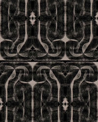 Tapet Infinity Strokes, Black, lavabil, cu design abstract, ideal pentru dormitoare și living-uri.