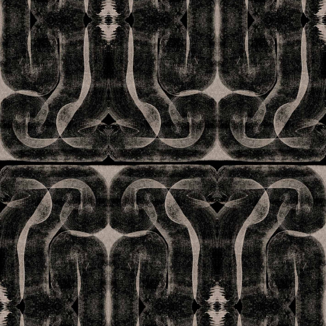 Tapet Infinity Strokes, Black, lavabil, cu design abstract, ideal pentru dormitoare și living-uri.