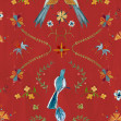 Tapet lavabil Metaphoric Birds, Red, Coordonne 5mp / rola