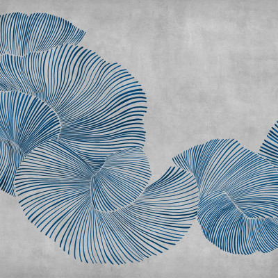 Tapet decorativ cu design abstract albastru