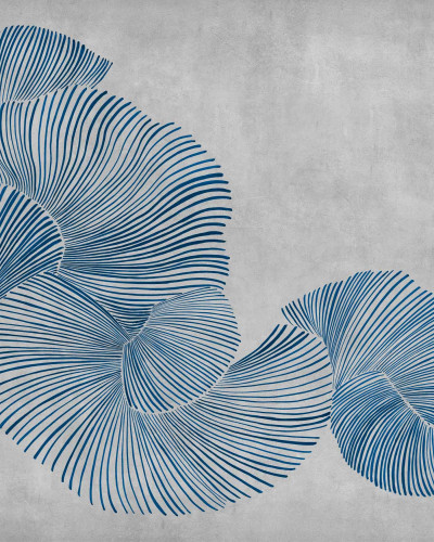 Tapet decorativ cu design abstract albastru
