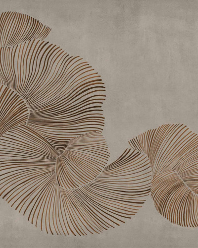 Tapet cu design abstract bej în interior elegant