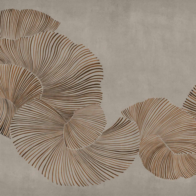 Tapet cu design abstract bej în interior elegant