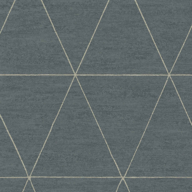 Tapet geometric bleumarin, cu linii fine