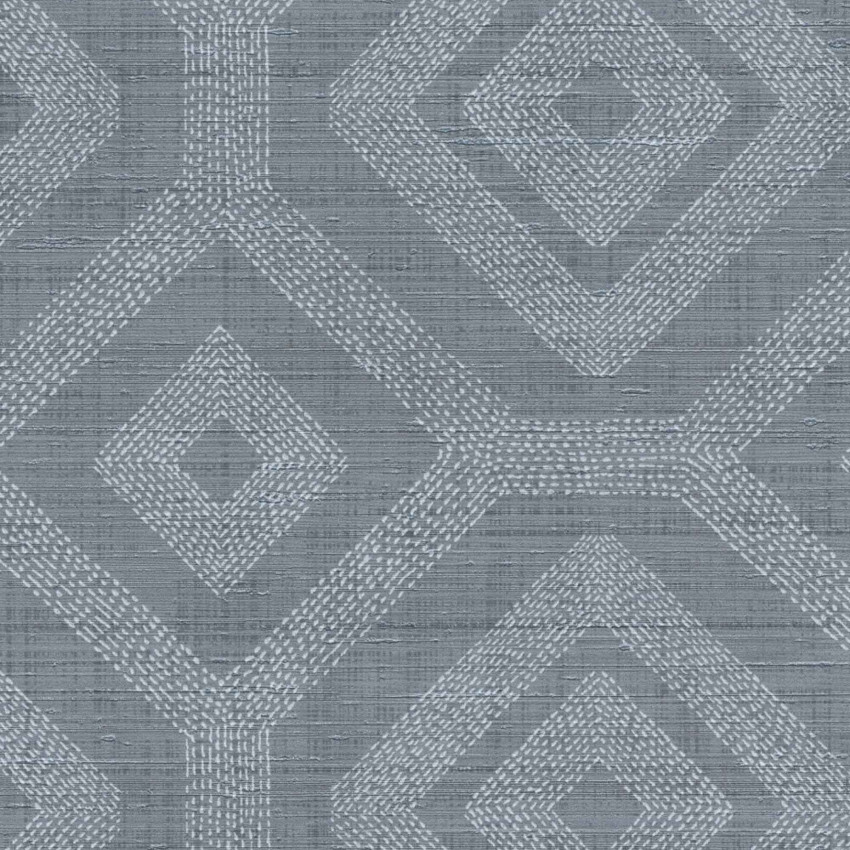 Tapet lavabil Ethnic, Ink Press, Coordonne, cu model geometric modern în nuanțe de gri.
