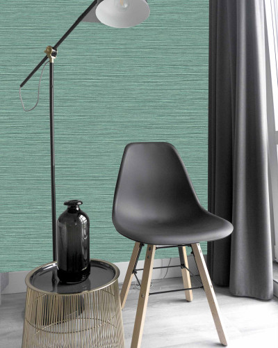 Tapet Rafia Medi - 64735114 - Coordonne - verde cu textura rafiei