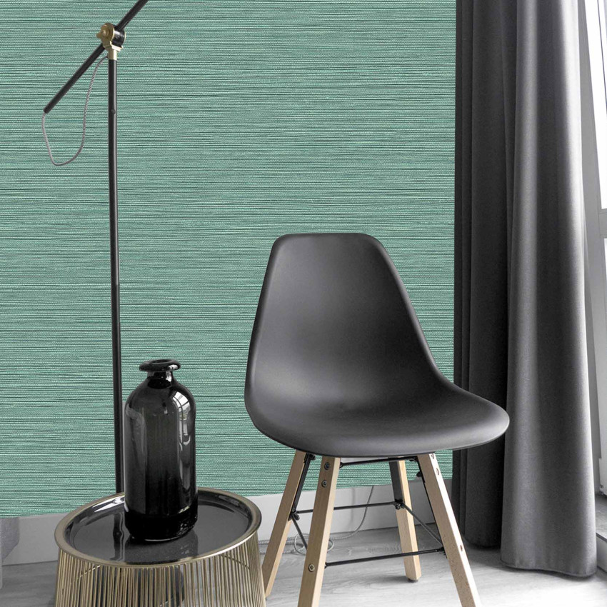 Tapet Rafia Medi - 64735114 - Coordonne - verde cu textura rafiei
