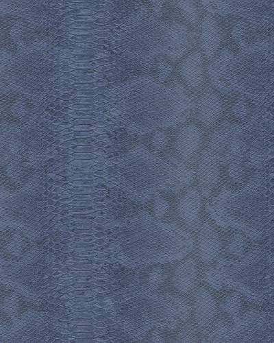 Wallpaper cu aspect de piele de șarpe, albastru închis
