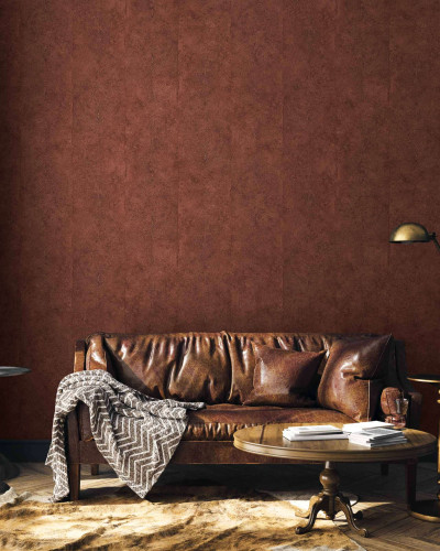 Tapet Rhino Leather 64786701, Coordonne, cu aspect de piele, maro