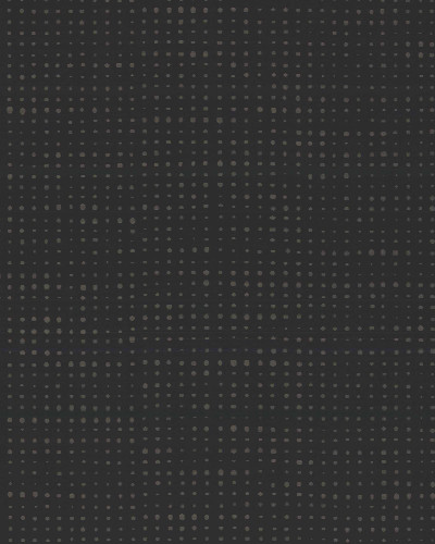 Tapet Dotted Stucco 6474992, cu un model minimalist de puncte mici pe un fundal negru