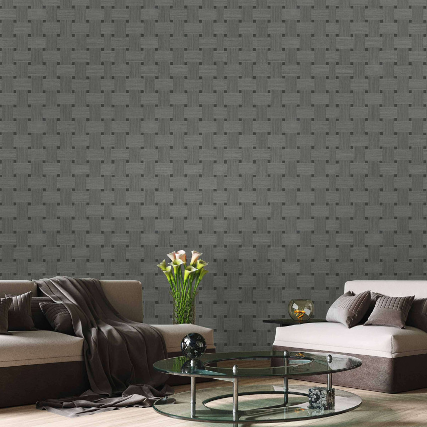 Tapet Rafia Basket cu design geometric modern