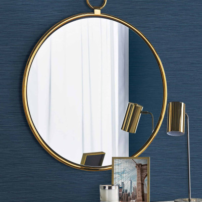 Tapet lavabil cu textură fină și o nuanță de albastru închis, ideal pentru un decor modern.