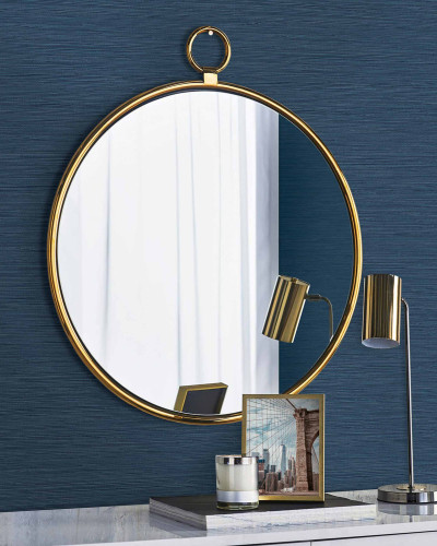 Tapet lavabil cu textură fină și o nuanță de albastru închis, ideal pentru un decor modern.