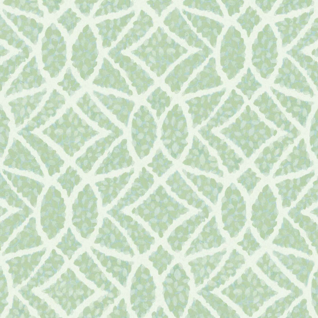 Tapet lavabil cu frunze dense, in nuante de verde si alb, perfect pentru a crea o atmosfera relaxanta si primitoare.